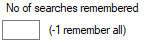 7. No of searches remembered
