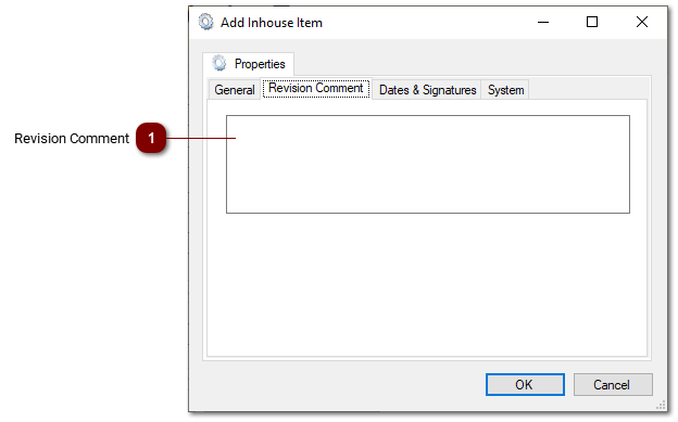 5.3.1 Item Revision Comment Tab